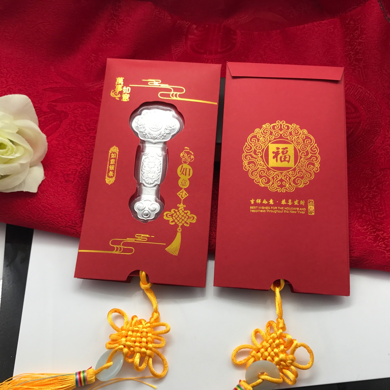 純銀福字紅包 2g純銀如意紅包Ag999賀歲開門紅禮品 會銷活動禮品