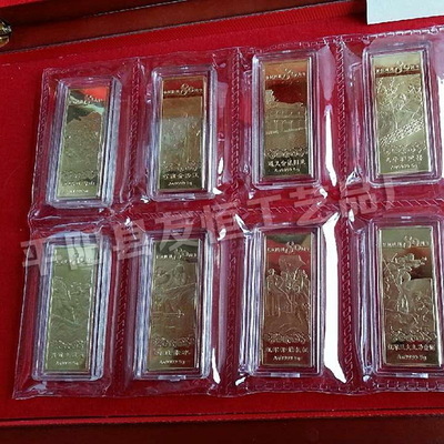 【廠家直銷~信譽保證!高檔木盒包裝會銷禮品 長征金條 熱銷貨源】價格,廠家,圖片,金屬工藝品,平陽縣友恒工藝品廠-
