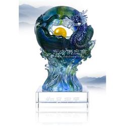 經濟獨特裝飾品 大展宏圖 雄鷹萬里 琉璃擺件 古法琉璃工藝品 商務會銷禮品